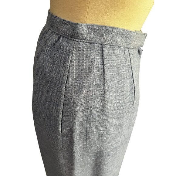 Vintage Ricky Bo Hilton Hotel Baby Blue Tweed Skirt Suit Sz Small Womens - Picture 8 of 10